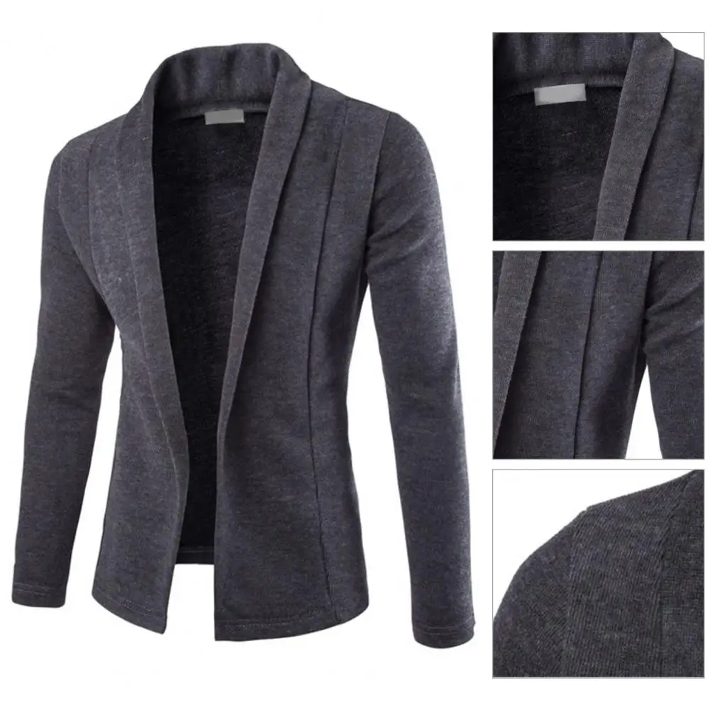 

3 Colors Popular Slim Fit Lapel Warm Men Coat Cotton Blend Business Coat Cardigan for Office