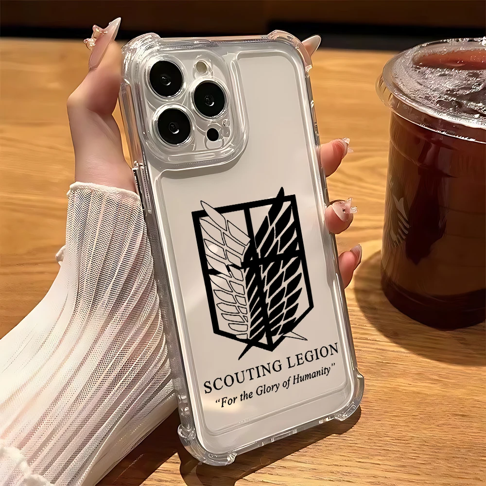 hot Anime New Attack on Titan Phone Case For Xiaomi Redmi 14C 13C 12C K50 K40 Note 13 12 11 10 9S 5G Anti Fall Clear Back Cover