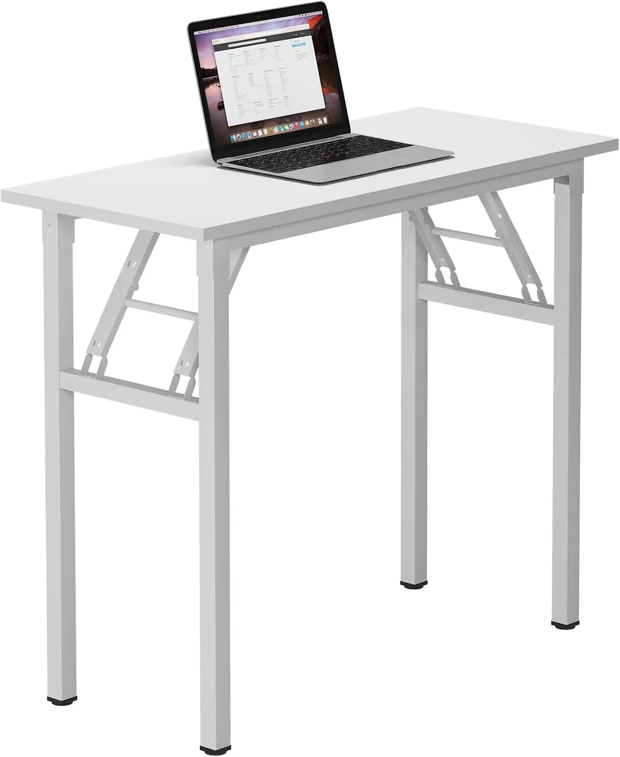 

31 1/2" No Assembly Foldable Writing Table,Sturdy And Heavy Duty Folding Computer Desks For Small Space/Home Off