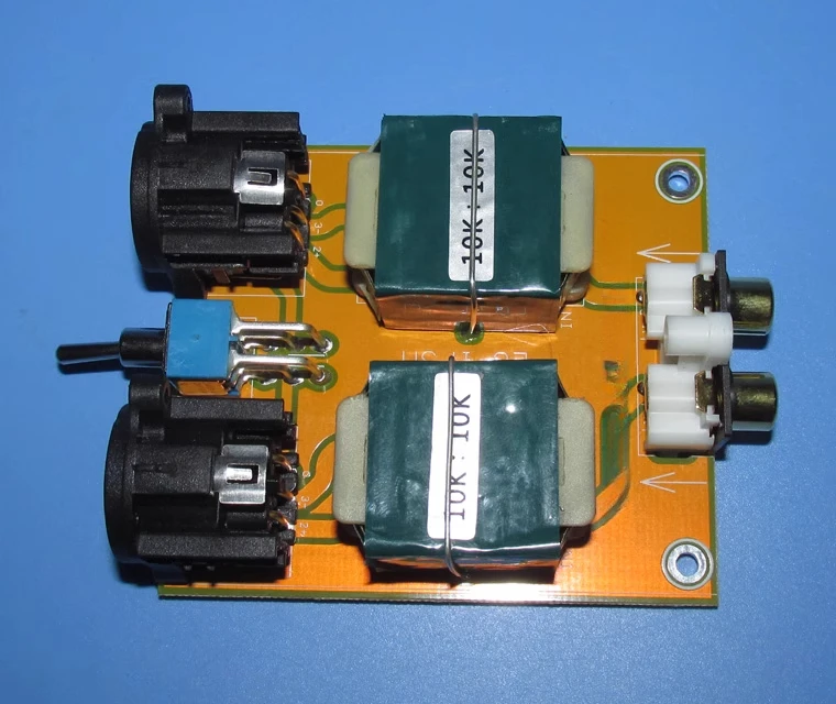 

JT-11P-1HPC 10K: 10K re-engraved transformer, balanced to single-ended / single-ended to flat transmission
