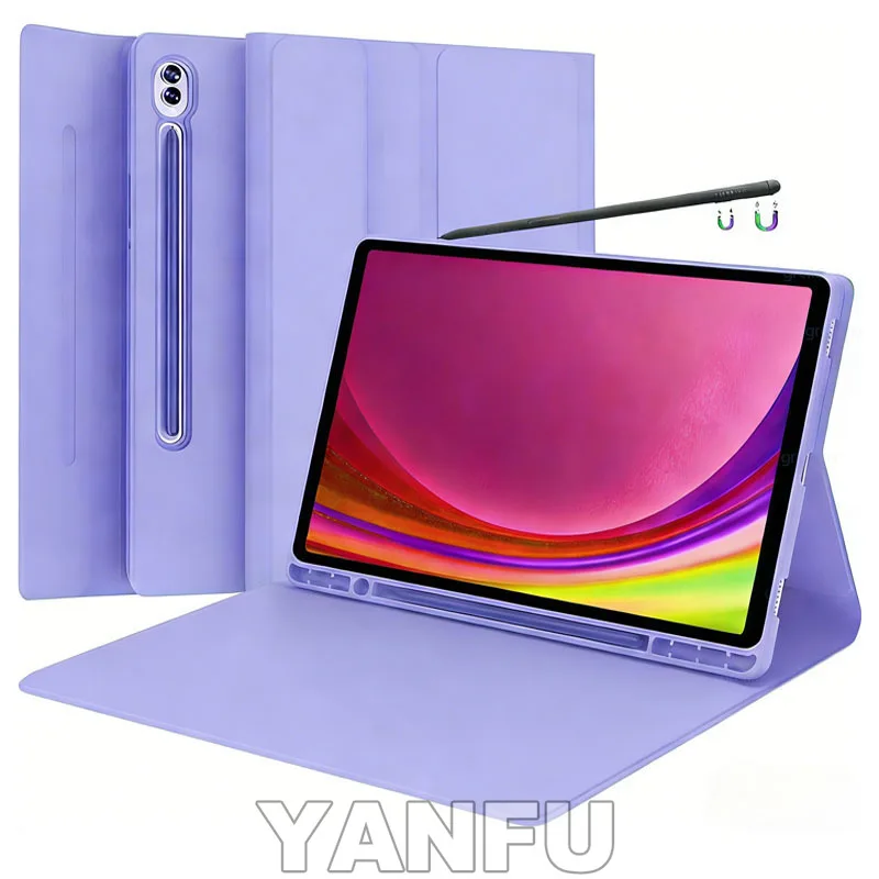 

For Samsung Galaxy S10 S9 lite FE 10.9 Smart Case Galaxy Tab A11 A9 Plus S7 S8 11 Plus 12.4 8.7 A7 S6 LITE 10.4 13.1" Pen Cover