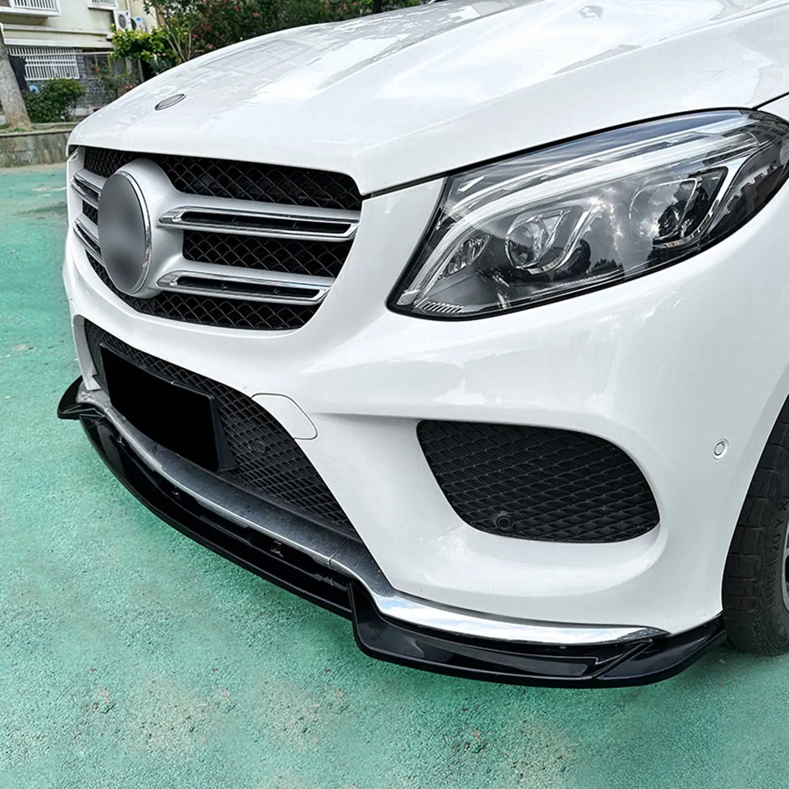 Glossy Black Car Front Bumper Splitter Lip For Benz W166 GLE Coupe C292 2015-2018 AMG Carbon Look Diffuser Guard Protector - Image 5
