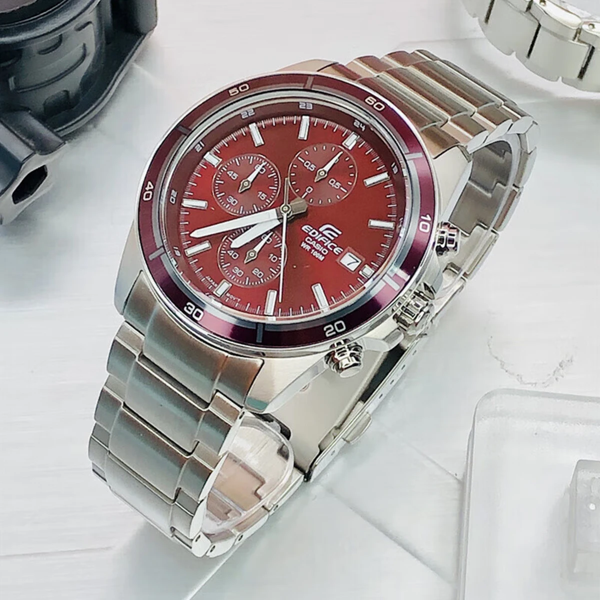 Casio-Quartz Waterproof Chronograph, Business Fashion, Luxury Brand, Edifice Series, New Model, 2023