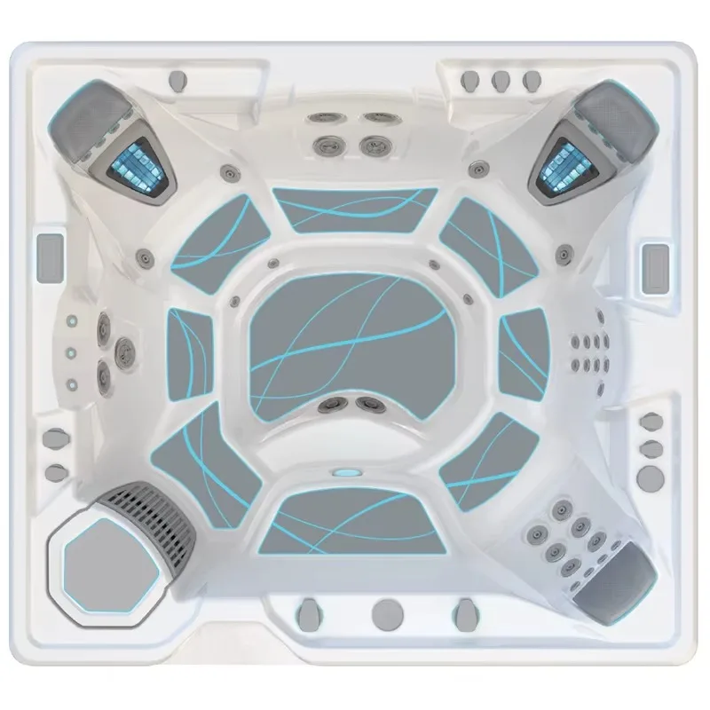 Custom modern design 3M adhesive EVA foam hot water bathroom mat, portable round spa bathtub with square bathtub pattern