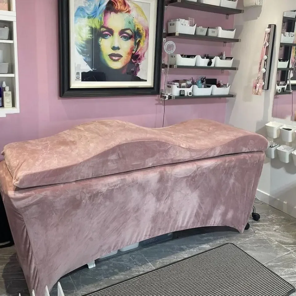 

Curved Beauty Over Table Massage Topper Curvy Memory Foam Eyelash Extension Lash Bed Mattress for Lash Bed Mattress