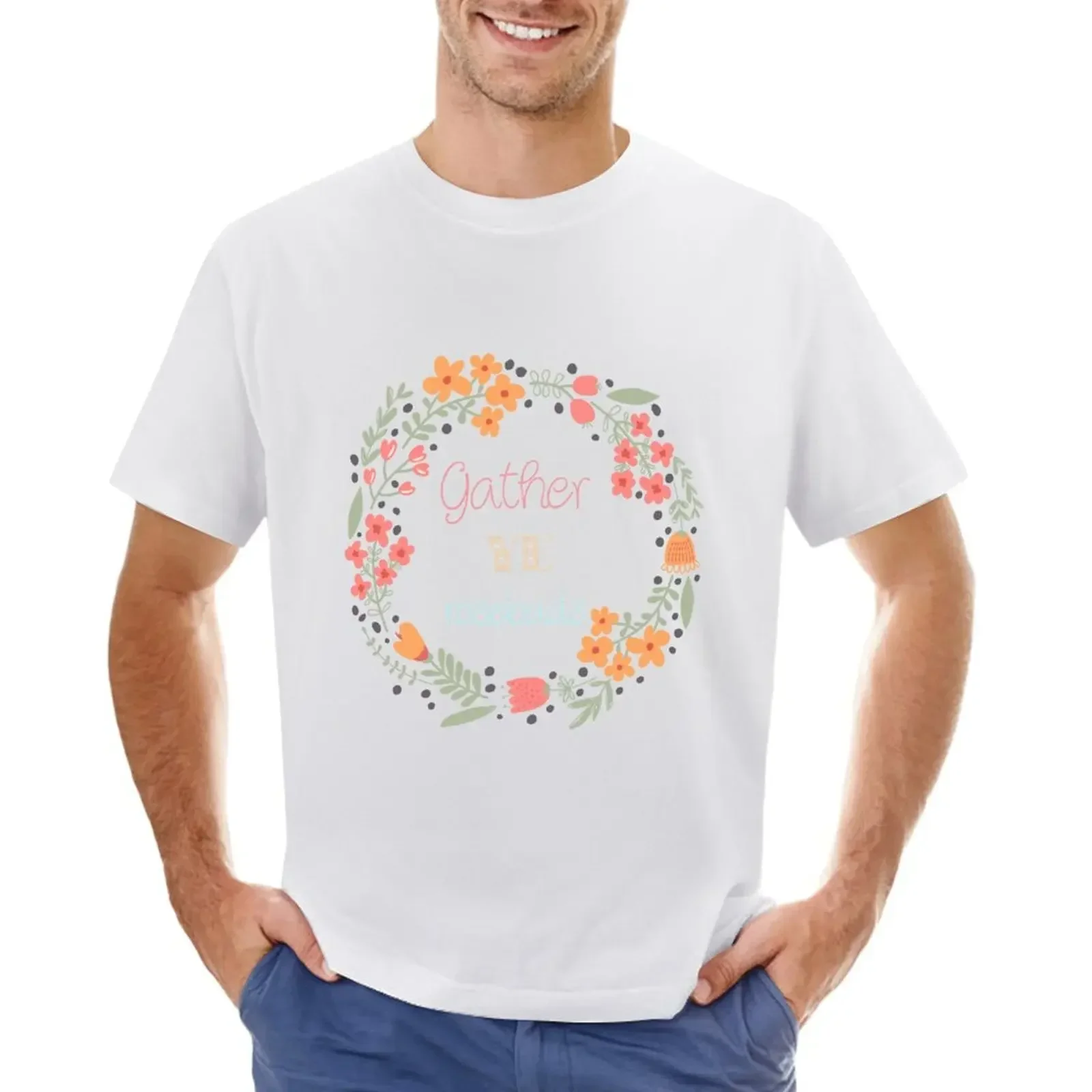 Gather Ye Rosebuds T-shirt for a boy plain quick-drying t shirts for men