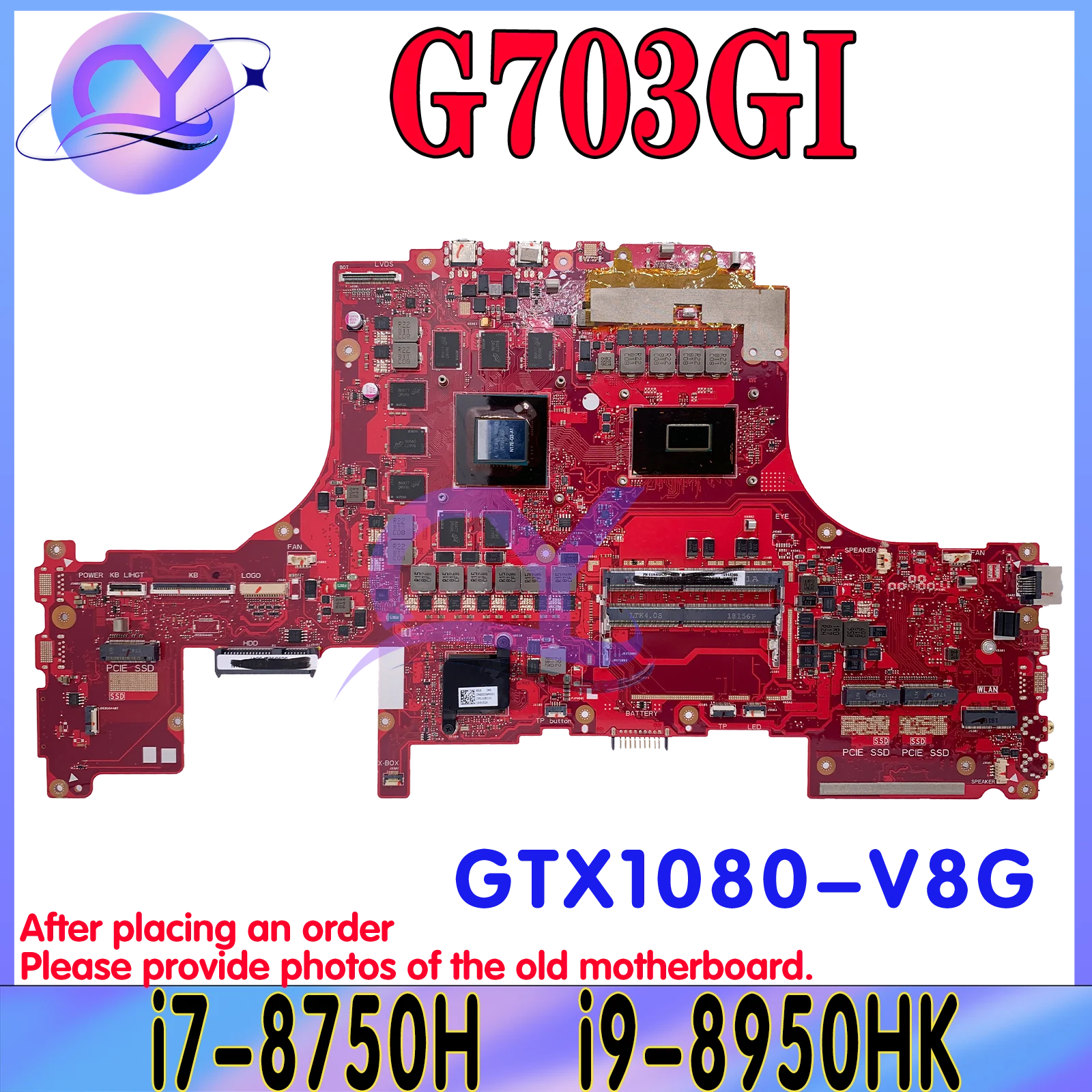 

KEFU G7BI Mainboard For ASUS ROG G703GI G703GS G703GX G703GXR G7BS G7CX G7CXR Laptop Motherboard i7 i9 Geb GTX1080/RTX2080-V8G