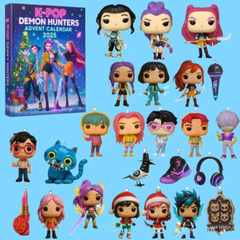 

@_ Охотник на демонов Рождественская елка Орнамент в стиле Kpop Адвент Слепая коробка Милый готический праздничный декор для подростков и женщин Gift$