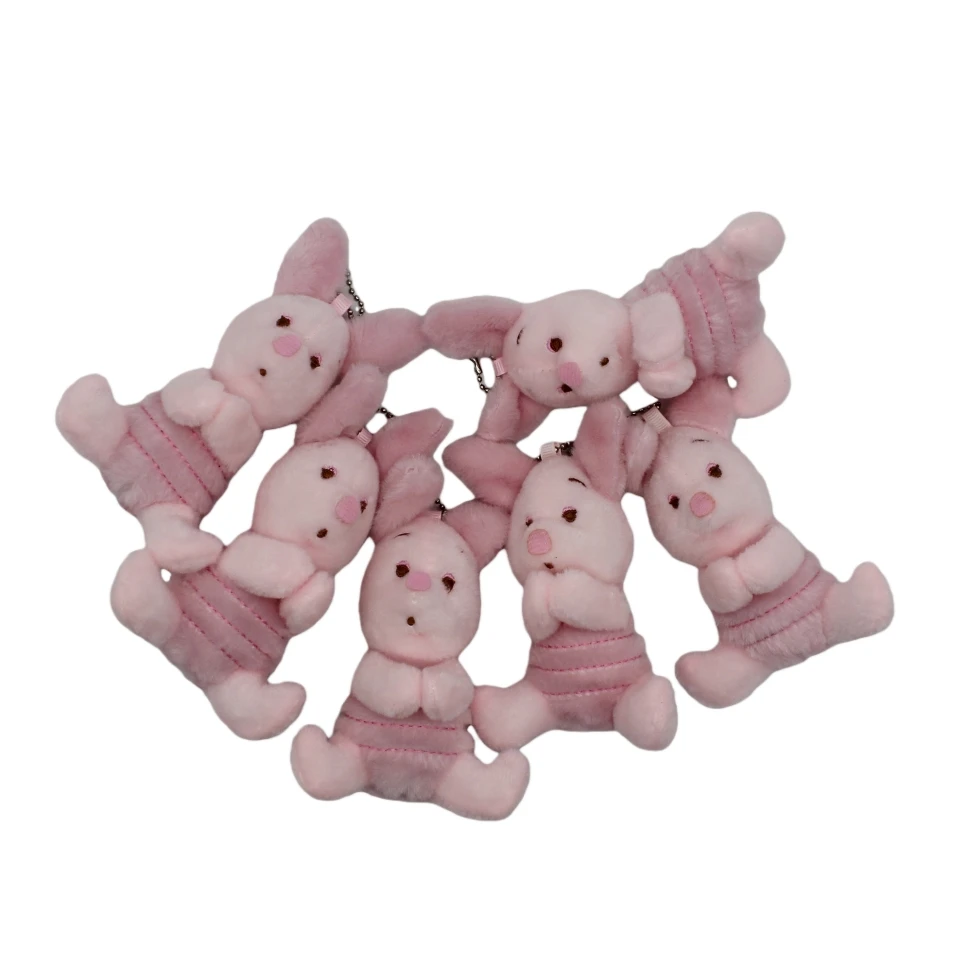 1piece Disney Kawaii Pooh Bear Piglet Cute Sleepy Series Plush Keychain Pendant Cartoon Plush Doll Toy Christmas tree ornament