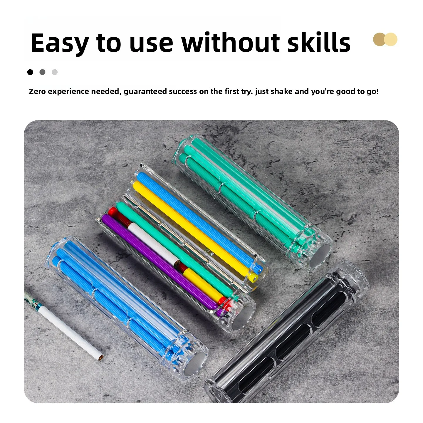 

New Multi-color Manual Cigarette Filler - Universal 8mm Portable Plastic Empty Tube Filling Tool