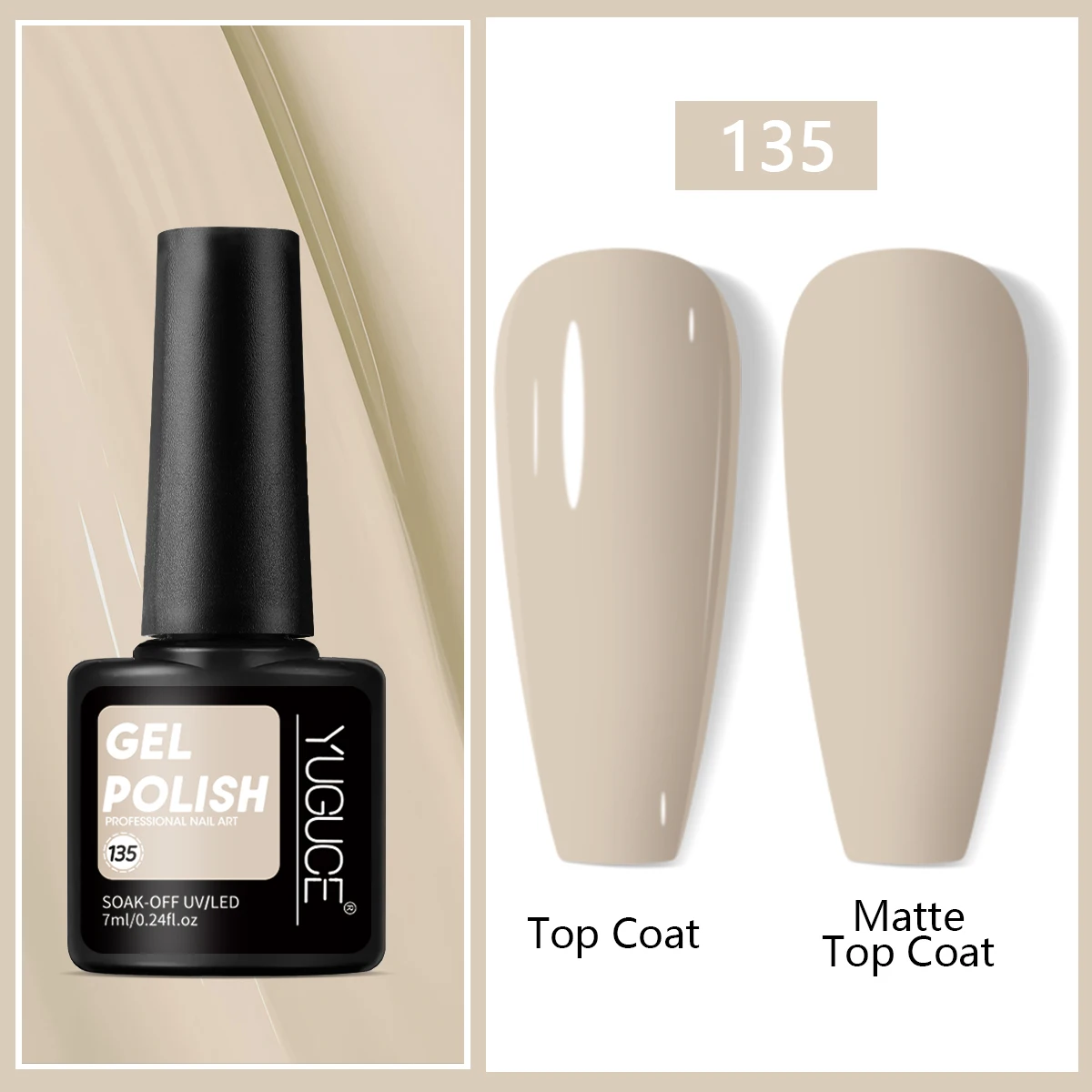 مجموعة جل الأظافر المكونة من قطعتين من يوجوس، 0.24 أونصة، ملمس سميك، سهلة الاستخدام، معالجة بالأشعة فوق البنفسجية/الليد، تدوم طويلاً، صالون بأطراف الأصابع