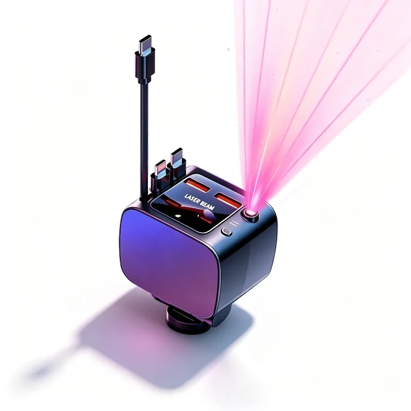 120W Digital Display Retractable Car Charger Fast Cigarette Lighter Flash Charge Phone Laptop Auto Interior Accessories