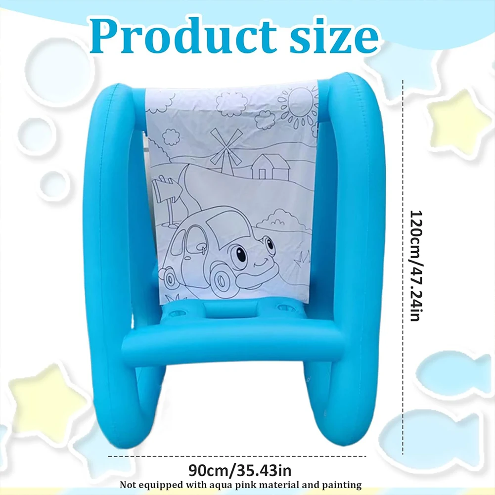 Inflatable Kids Easel PVC Washable Creative Coloring Drawing and Painting Art Easel Reusable Drawing Board for Kids and Toddlers