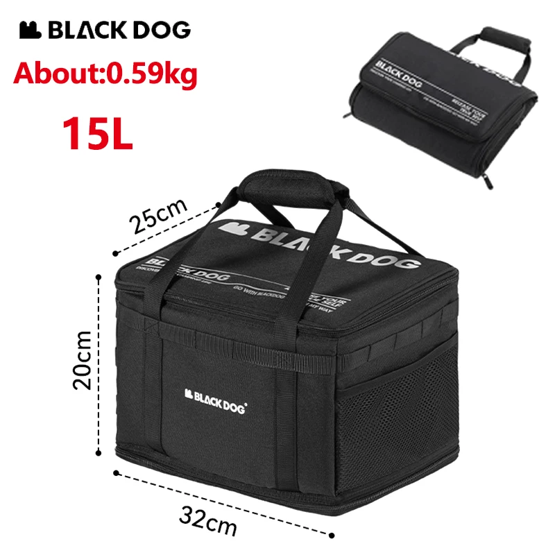 Naturehike Blackdog 15L Camping Storage Bag 600D Oxford Large Capacity Outdoor Multi-function Tool Bag Tactical Box Equipment