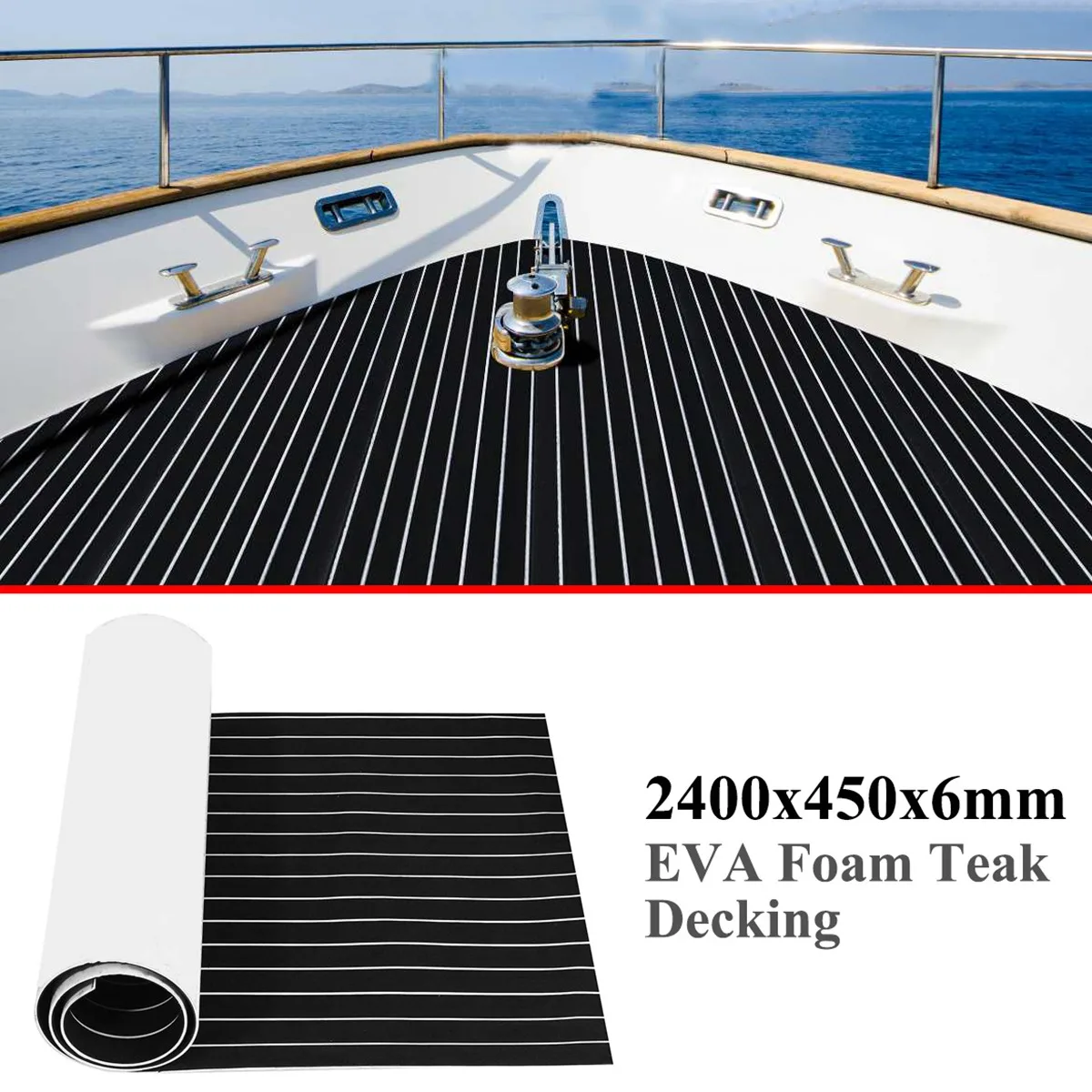 Self-Adhesive EVA Foam Teak Decking Yacht Marine Flooring Synthetic Boat Floor Mat