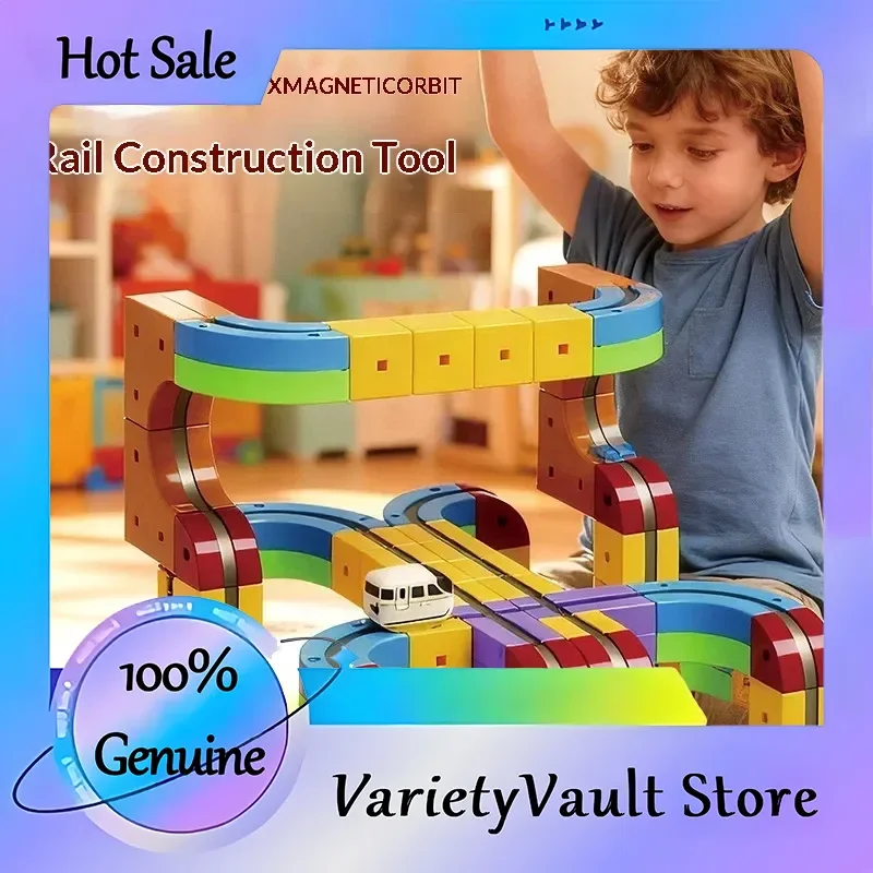 DIY Magnetische Levitation Track Auto Bausteine Kit – Pädagogische Schiene Fahrzeug Montage Modell Spielzeug für Jungen und Mädchen