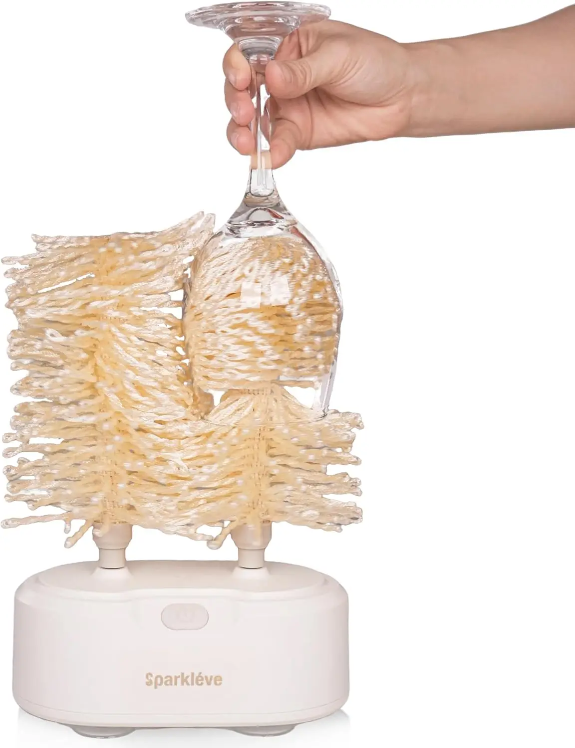 

Affordable Spinning Glass Polisher, 600 RPM Dries & Polishes All Glasses, Wet/Dry Use for Sparkling Results