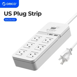 ORICO US Plug Power Strip with 6AC Outlets Sockets Extension Cable Electrical Socket For Home Office Power Strips