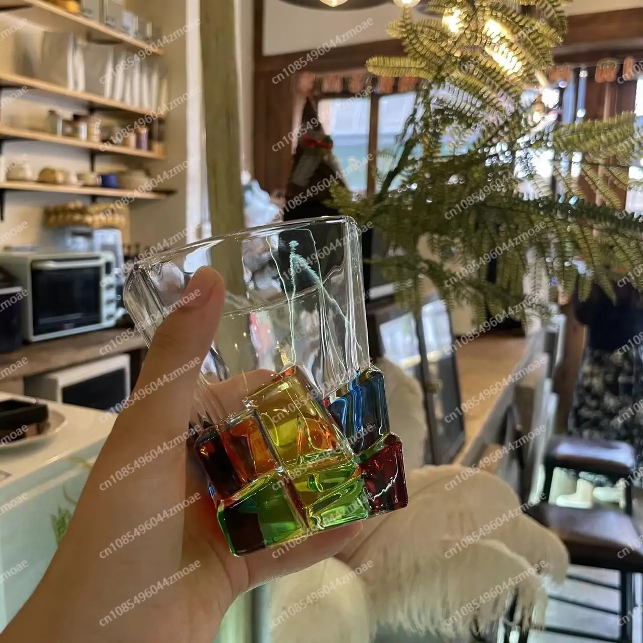 

Premium Painted Niche Whiskey Glass, Coffee Cup, Ins Juice Cup, Water cup, Ice Cube Glass