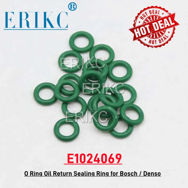 10PCS/Bag E1024069 Diesel Injector Parts O Ring Oil Return Pipe Connector Backflow Plastic Sealing Ring for Bosch / Denso