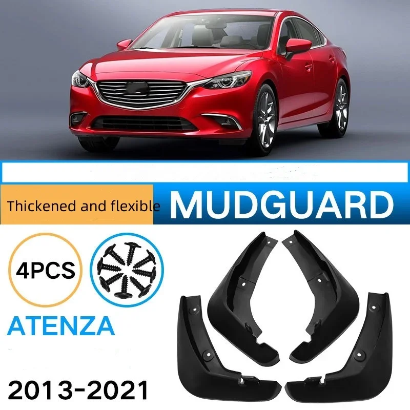 

4 шт., утолщенные и гибкие передние и задние брызговики для Mazda 6 2013-2021