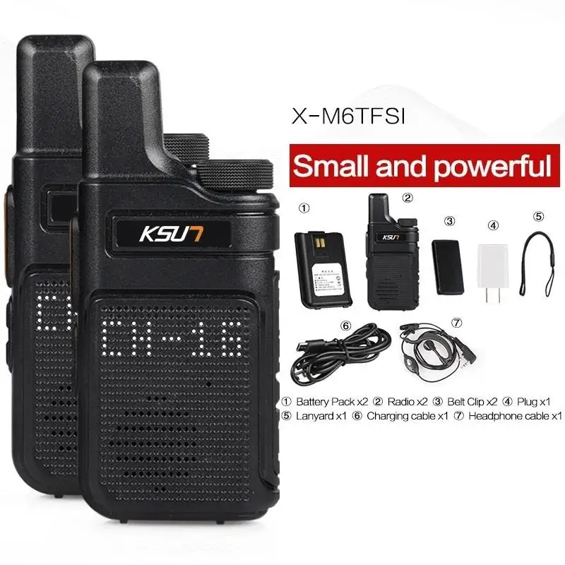 Bovenkant! M6 Handheld PMR446 FRS Walkie Talkie 2 stuks Set Radiostation Zender voor kinderen Draadloos apparaat Tweerichtingsradio