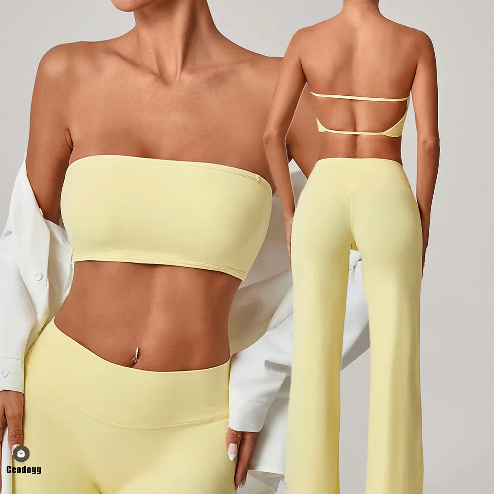 

Спортивный бюстгальтер для йоги без бретелек, тренажерный зал, женская быстросохнущая одежда, женский топ без бретелек, нижнее белье с запахом на груди, тренировочный бюстгальтер, женский XP01