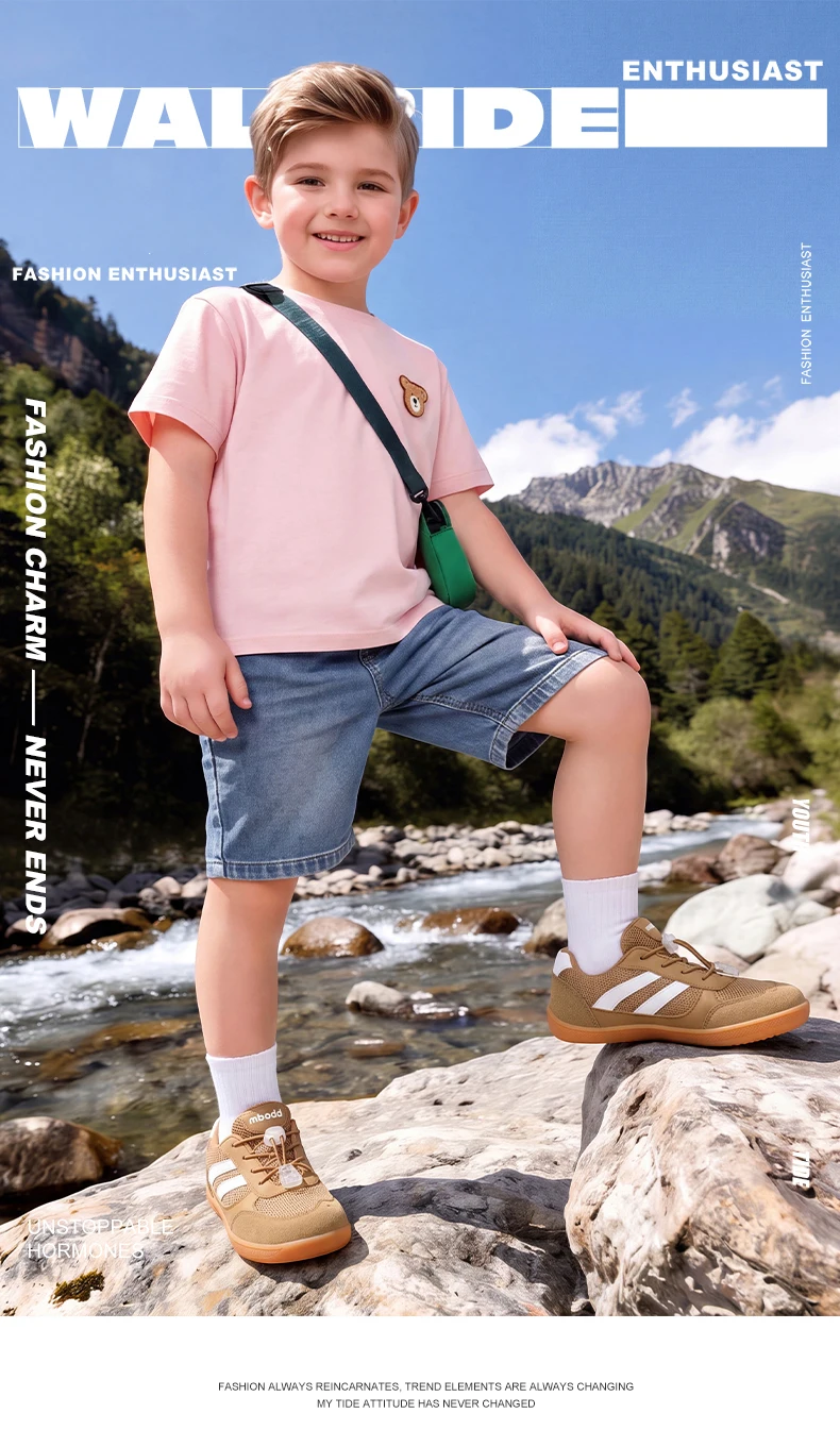 Kinder-Barfußschuhe mit breiter Sohle für Jungen und Mädchen, rutschfeste, atmungsaktive Kindersportschuhe, Zero-Drop-Wanderschuhe – Detail 2