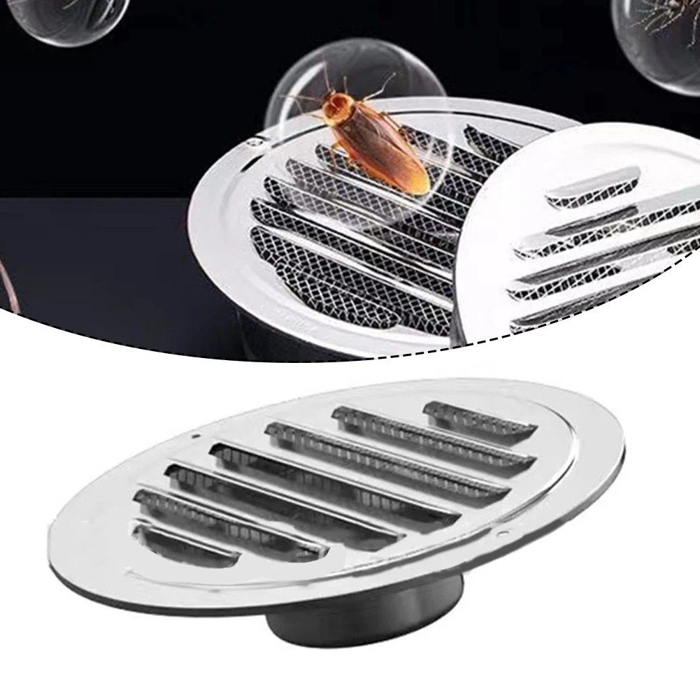 Cubierta de ventilación redonda de acero inoxidable de primera calidad diseñada para paredes que facilita el movimiento del aire óptimo mientras bloquear los insectos