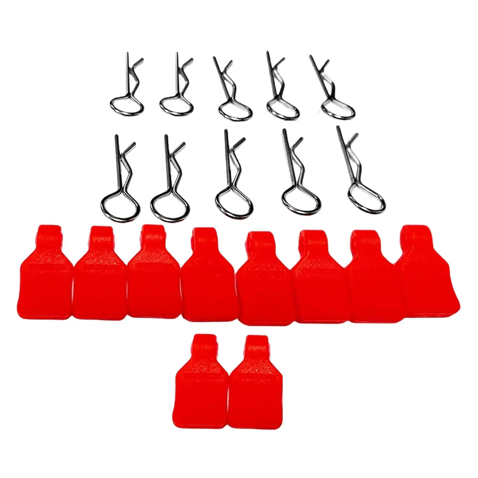 10 Pieces RC Body Clips R Pins for SCX24 1/24 1/18 Truck Buggy Crawler Short