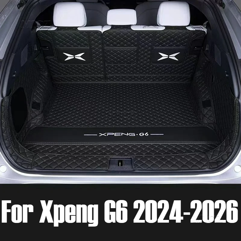 

For Xpeng G6 2024 2025 2026 Boot Mat Rear Trunk Liner Cargo Protection Leather Mat Interior Modification Car Accessories