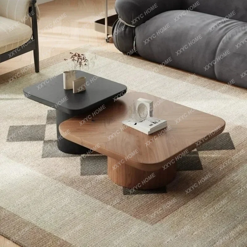 XX Medieval style coffee table combination living room household  minimalist small apartment log style square  coffee