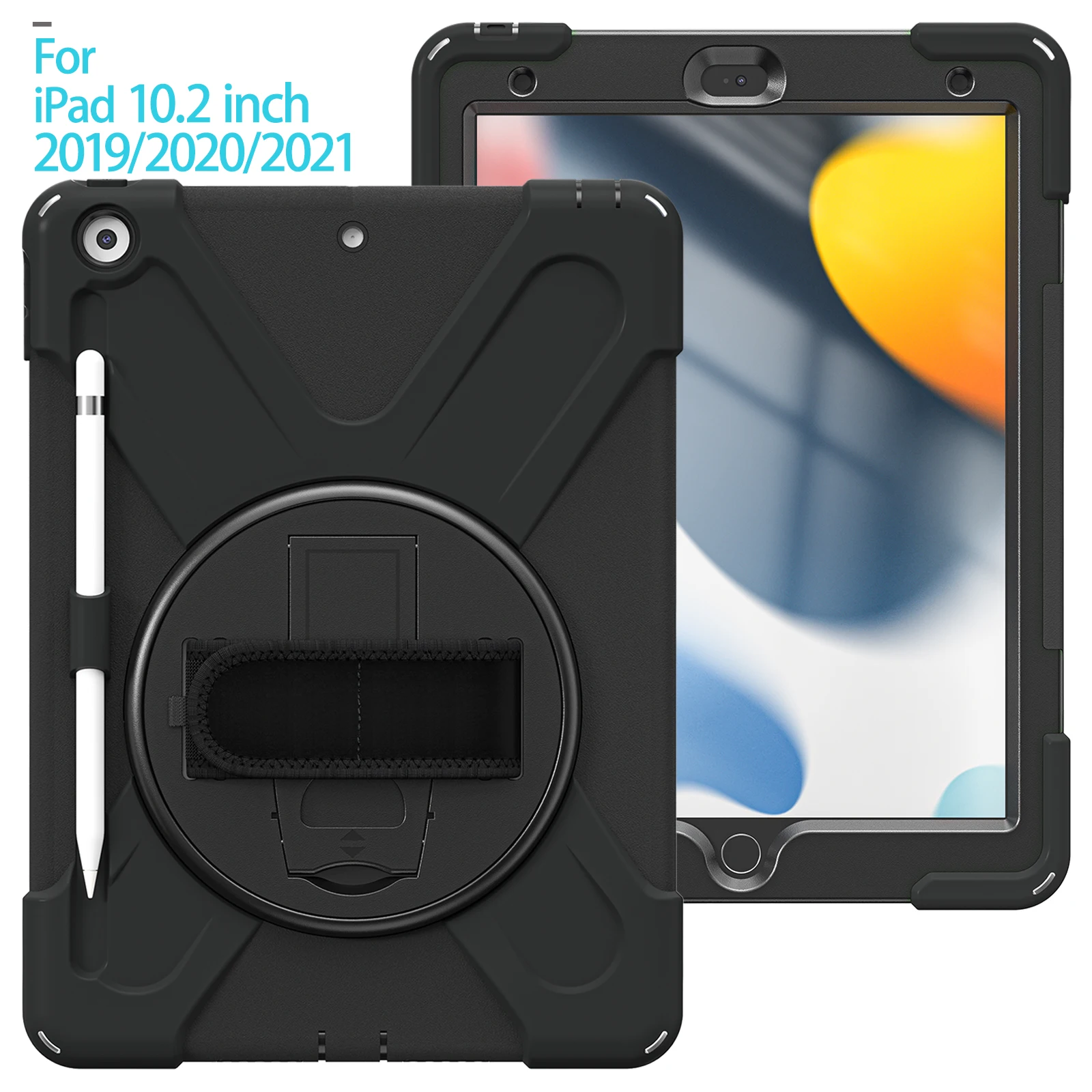 Kids Silicon Armor Case For iPad 7th 8th 9th Gen 10.2