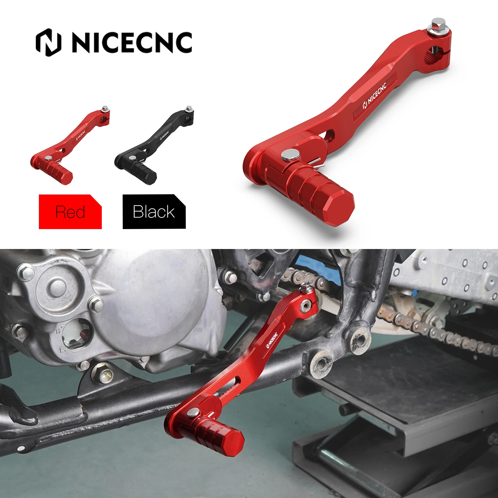 NEW ATV For Honda TRX 450R TRX 450ER Folding Shifter Shift Lever Aluminum Thicker Sturdier Quad Accessories OEM24700-HP1-305
