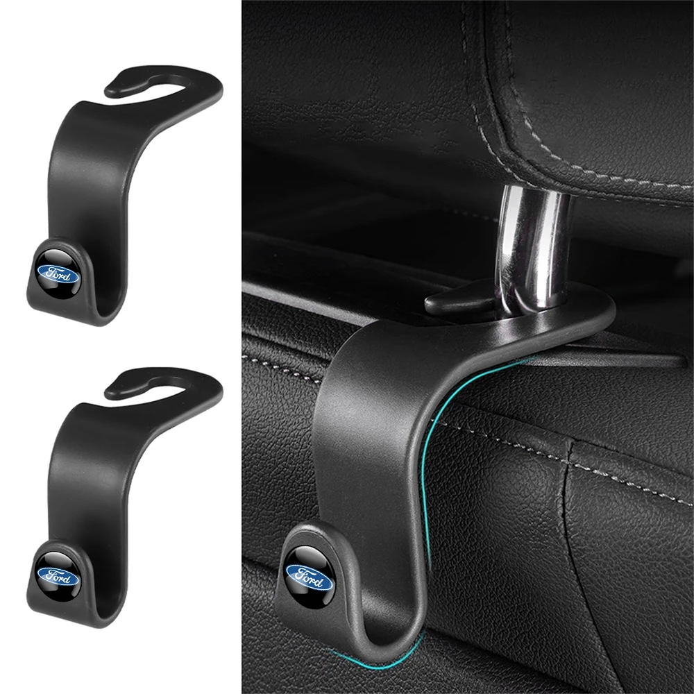 2/4PCS Ganchos de ABS para el Respaldo del Asiento del Coche, Cubierta Central de Almacenamiento para Ford Mondeo Focus 2 3 Mustang Fiesta Fusion Ghia Kuga MK5 MK3