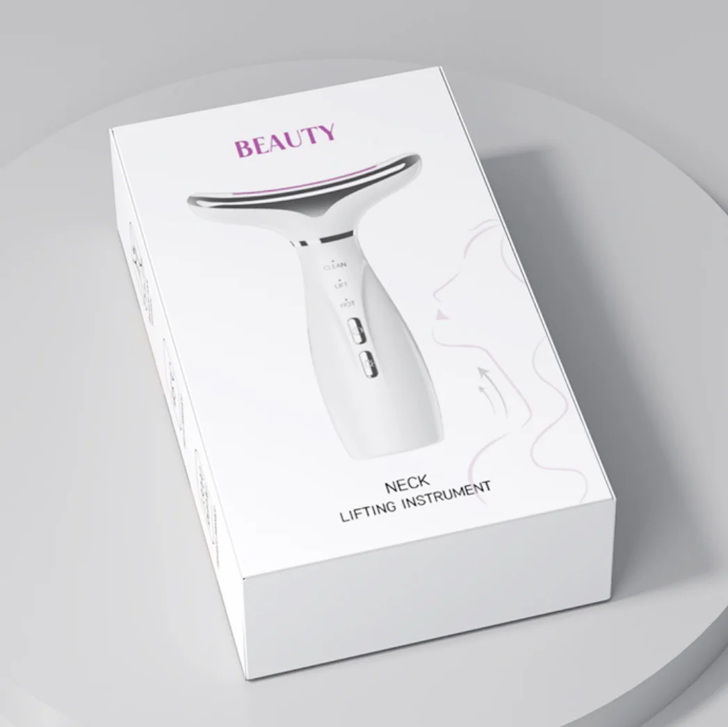 7 Colors LED Photon Microcurrent Reduce Double Chin Anti Wrinkle Remove Skin Care Tools Neck Face Lifting Beauty Device