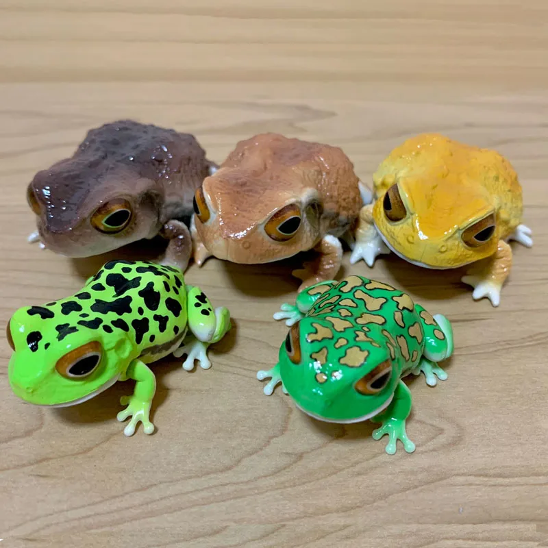 سلسلة بانداي غاشابون "موسوعة المخلق" - شخصيات العلجوم والضفدع قابلة للجمع، هدايا لعبة عرض برمائية قابلة للجمع