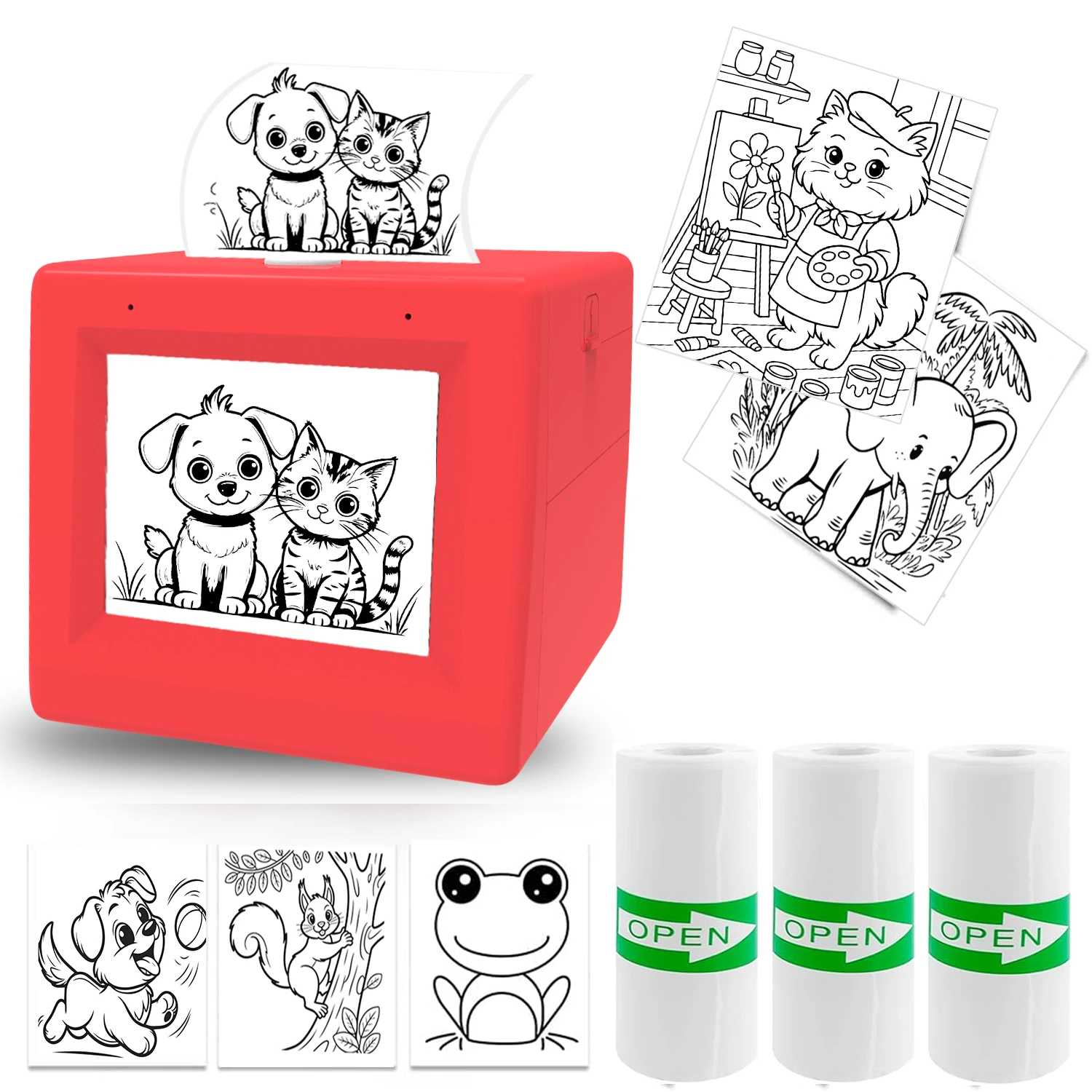 

Мини-принтер AI, портативный термопринтер без чернил с функцией голосового управления AI, может использоваться для печати изображений, фотографий, заметок, списков, для DIY-проектов, подарков.