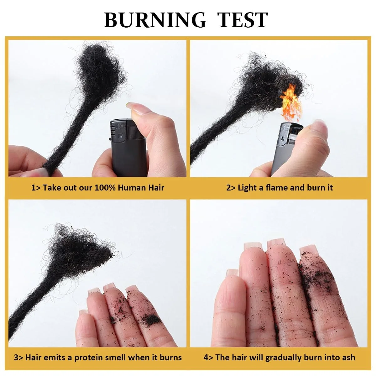 Loc Extension Human Hair 0.6cm Width 8inch 50 Strands Handmade Dreadlock Inter Extension Human Hair for Women/Men/Kids