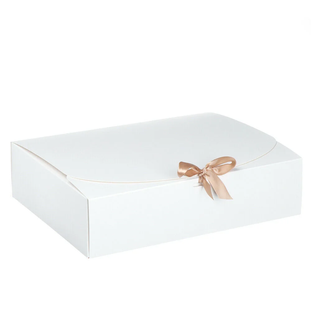 10Pcs Vierkante Kraft Papier Doos Kartonnen Verpakking Valentijnsdag Bruiloft Pasen Party Gift Box Met Linten Snoep Opslag