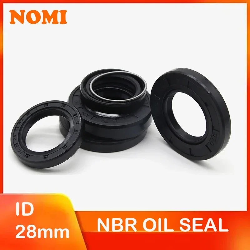 ID 28mm NBR Oil Seal TC-28*35/37/38/40/42/45/47/48/49/50/52/55/56/62*4/5/7/8/10/11 /12mm Nitrile Rubber Shaft Double Lip 2/5pcs