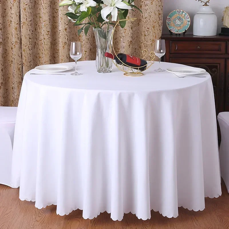 

Table cloth polyester tablecloth round table cloth circular solid gray22