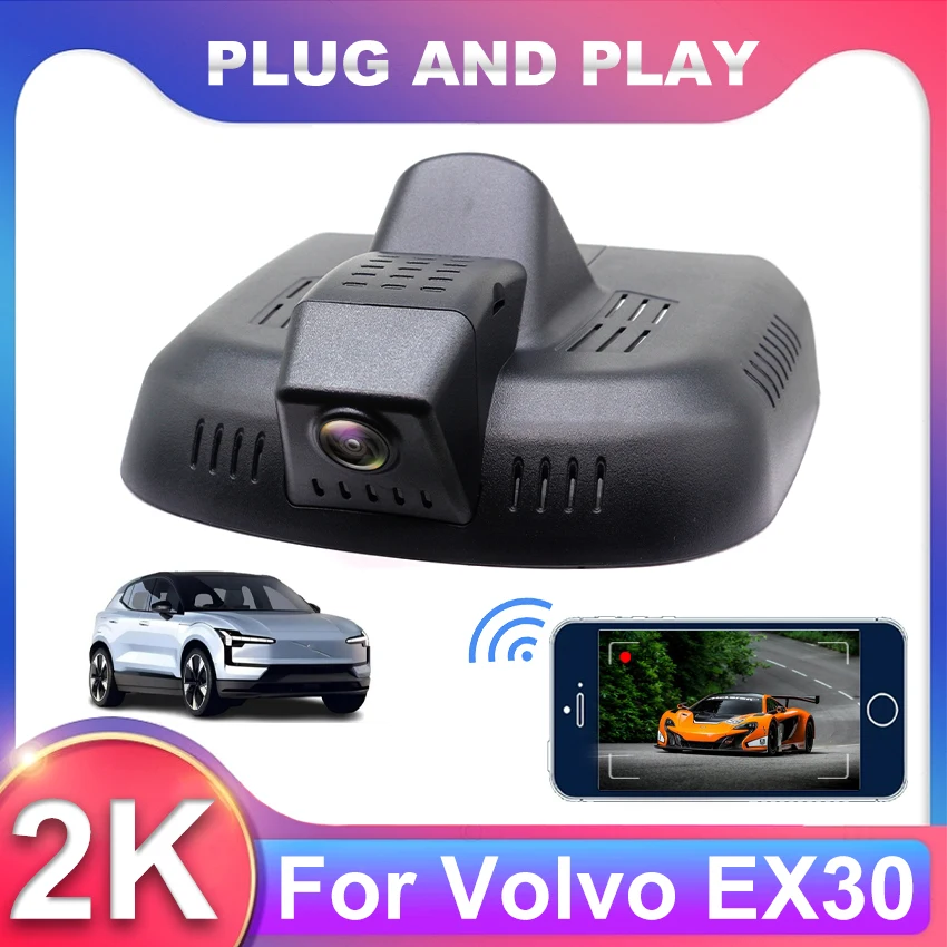 

Для Volvo EX30 2024 2025 передняя и задняя подключи и играй 2K видеорегистратор для автомобильной камеры, видеорегистратор, WIFI, автомобильный видеорегистратор, записывающие устройства