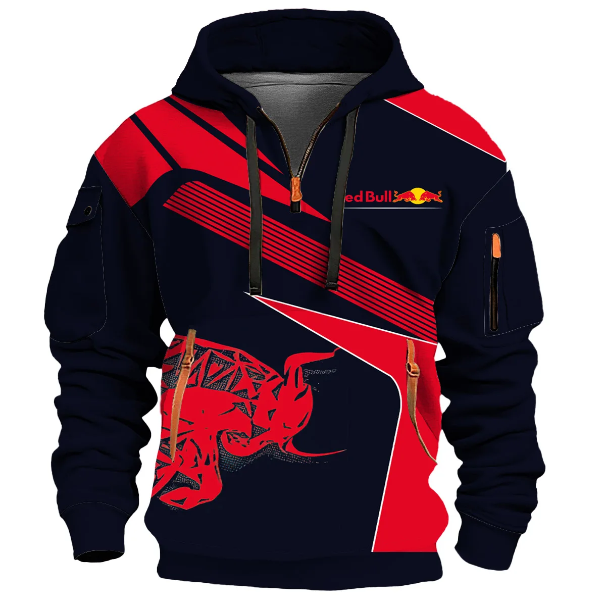

2025 Men's Sweatshirt New Red Bull Verstappen Hooded Sweatshirt Motocross & Racing Universal Hoodie