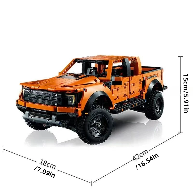 1379Pcs Technical Forded Raptors F-150 Pickup Truck Sports Car MOC Building Blocks Racing Vehicle Model Bricks Toys for Kid Gift