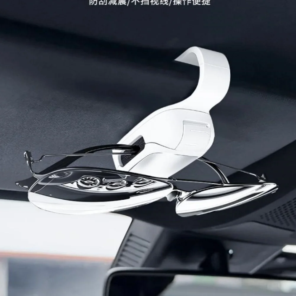 Car Sunglasses Holder Press-to-Open Multifunctional Card Ticket Holder ABS Car Sun Visor Eyeglass Holder Glasses Storage Clip