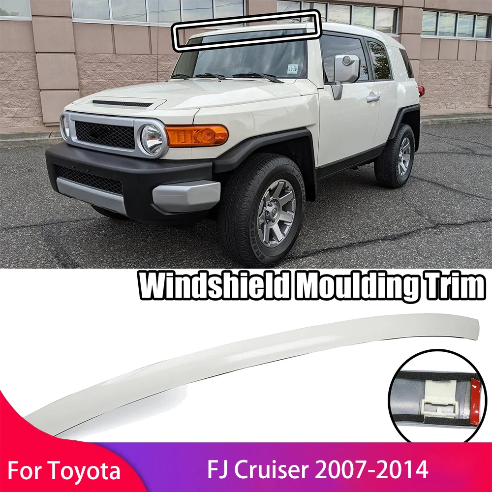 

Для Toyota FJ Cruiser 2007-2014 Верхняя внешняя молдинговая Отделка Передняя верхняя фотозащита белая Замена