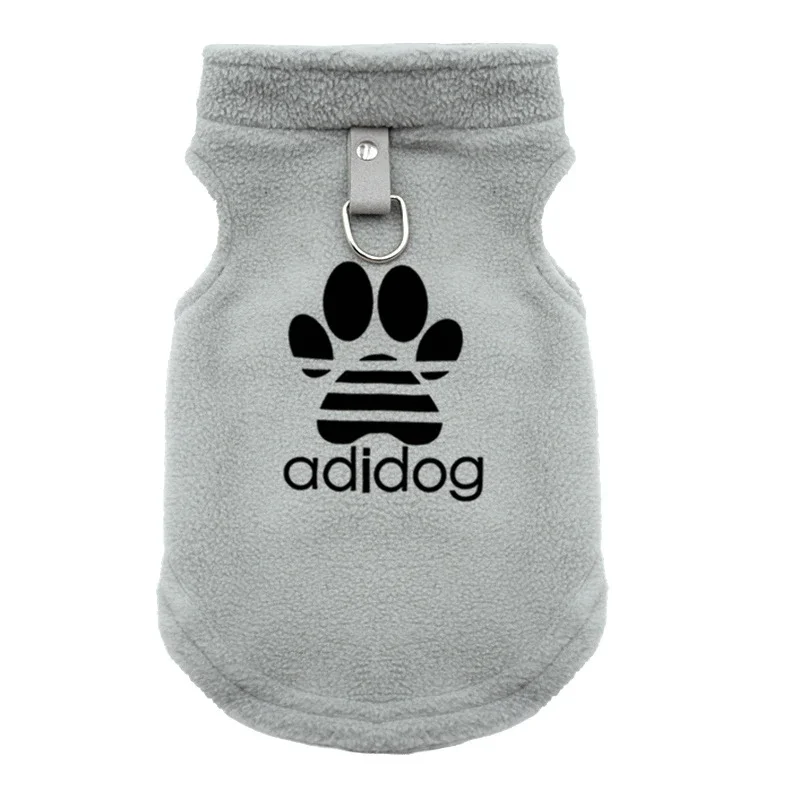 Soft Fleece Dog Clothes for Small Dogs Pull Ring Design Spring Autumn Winter Warm Pet  Pullover French Bulldog Jacket Pug Coats