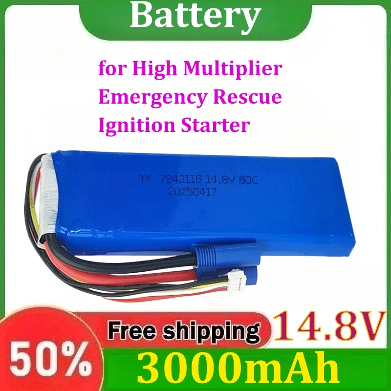 for 7243116 Replacement Core Battery Pack for High Multiplier Emergency Rescue Ignition Starter 14.8V 3000mAh 60C