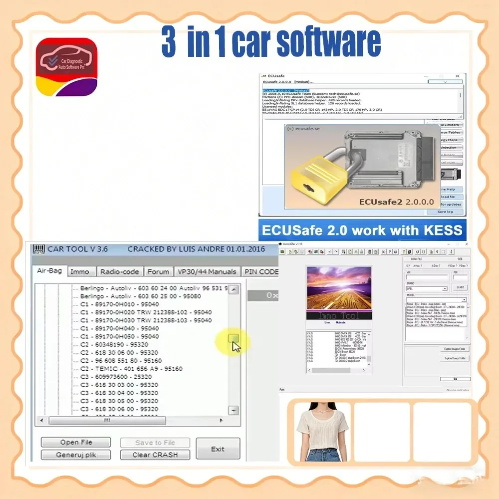 

ECUSafe 2.0 with Immokiller V1.1 Car Security Programming Software Tool - Vehicle Immobilizer off ImmoKiller V1.1 3.6